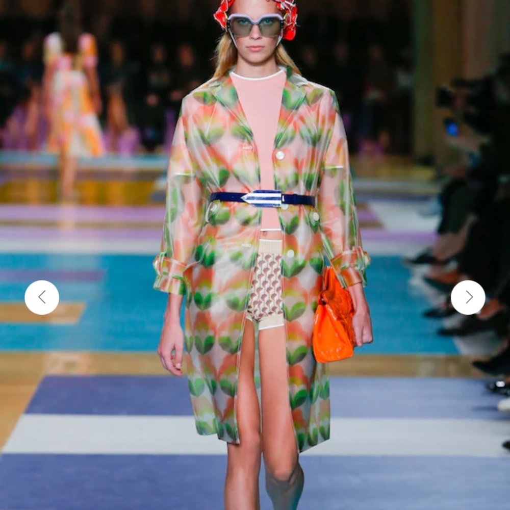 Miu Miu Abstract Pattern Raincoat - image 1